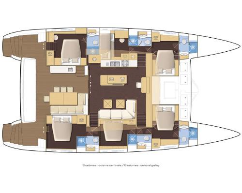 Interior luxury catamaran