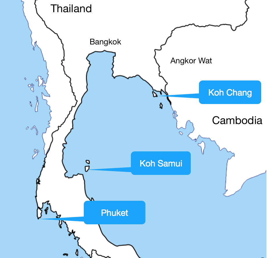 possible starting points in thailand