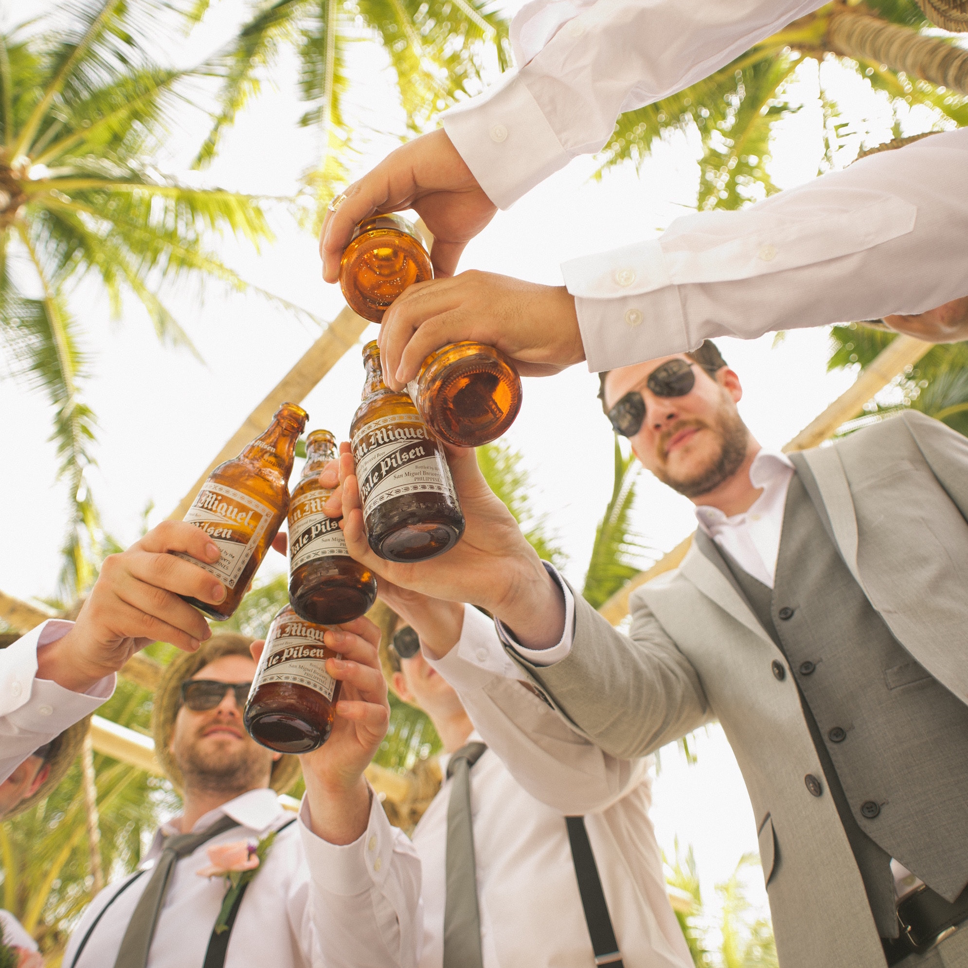 Freunde auf der Yacht