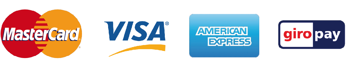Mastercard, Visa, American Express, giropay