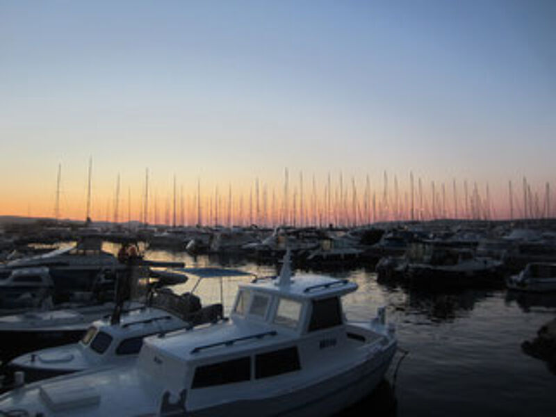Marina Biograd am Vorabend der Ausfahrt