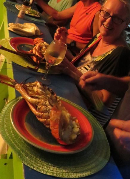 Typisch karibisches "Lobster-Dinner"